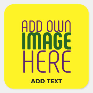 MODERNE, HELL-GELB-BILD-TEMPLATE QUADRATISCHER AUFKLEBER