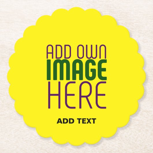 MODERNE, HELL-GELB-BILD-TEMPLATE UNTERSETZER (Vorderseite)