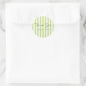 Moderne Hell-Lime-Streifen-Dankeschön Runder Aufkleber (Tasche)