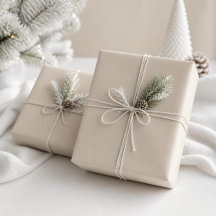 Moderne hellbeige Geschenkpapierrolle