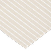 Moderne hellbeige gestreifte Tischdecke (Schrägansicht)