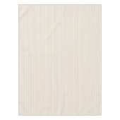 Moderne hellbeige gestreifte Tischdecke (Vorderseite)