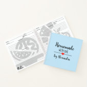 Moderne hellblaue hausgemachte Liebe Notizblock (Innenseite)