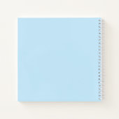 Moderne hellblaue hausgemachte Liebe Notizblock (Rückseite)