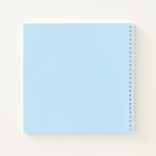 Moderne hellblaue hausgemachte Liebe Notizblock (Rückseite)