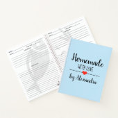 Moderne hellblaue hausgemachte Liebe Notizblock (Innenseite)