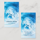 Moderne, hellblaue Hochtechnologie Visitenkarte (Vorne/Hinten)