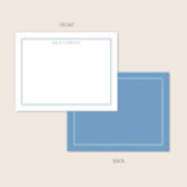 Moderne hellblaue Korrespondenz mit doppeltem Rand Mitteilungskarte