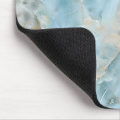 Moderne hellblaue luxuriöse ästhetische Edelsteine Mousepad (Ecke)