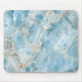 Moderne hellblaue luxuriöse ästhetische Edelsteine Mousepad (Vorne)