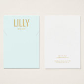 Moderne hellblaue Netzwerkkarte (Vorne & Hinten)