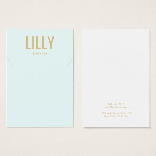 Moderne hellblaue Netzwerkkarte (Vorne & Hinten)