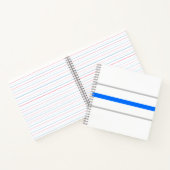 Moderne, hellblaugraue Streifen auf weiß Notizblock (Innenseite)