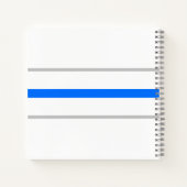 Moderne, hellblaugraue Streifen auf weiß Notizblock (Rückseite)