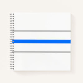 Moderne, hellblaugraue Streifen auf weiß Notizblock
