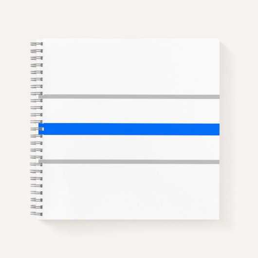 Moderne, hellblaugraue Streifen auf weiß Notizblock (Vorderseite)