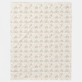 Moderne hellbraune beige Boho-Regenbogen-Decke Kun Fleecedecke (Vorderseite)