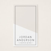 Moderne, hellbraune, geometrische Visitenkarte (Vorderseite)