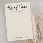 Moderne, hellbraune Ohrring-Display-Karte