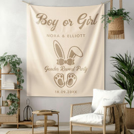 Moderne, helle Beige-Geschlechtsoffenbarung Wandteppich