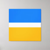 Moderne helle blaue gelbe Farbblöcke Leinwanddruck (Vorderseite)