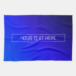 Moderne helle blaue und violette Gradient-Ombre Geschirrtuch