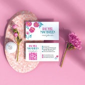 Moderne, helle Blumen Blumen Wasserfarbe Visitenkarte