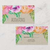 Moderne, helle, braune Kraft für Flora und Fauna Empfehlungskarte (Vorne/Hinten)