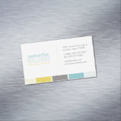 Moderne helle Farbblöcke Magnetische Visitenkarte (Beispiel)