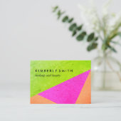 Moderne helle Farbblöcke Visitenkarte (Stehend Vorderseite)