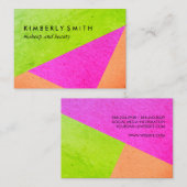 Moderne helle Farbblöcke Visitenkarte (Vorne/Hinten)