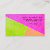 Moderne helle Farbblöcke Visitenkarte (Rückseite)