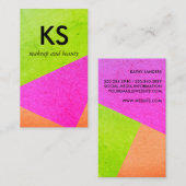Moderne helle Farbblöcke Visitenkarte (Vorne/Hinten)
