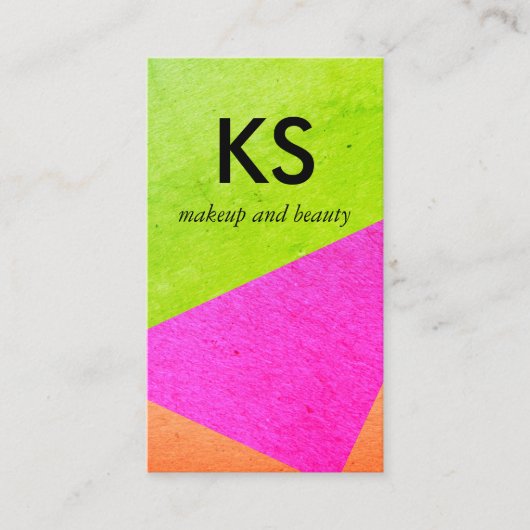 Moderne helle Farbblöcke Visitenkarte (Vorderseite)