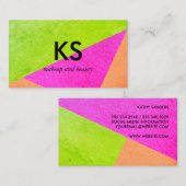 Moderne helle Farbblöcke Visitenkarte (Vorne/Hinten)