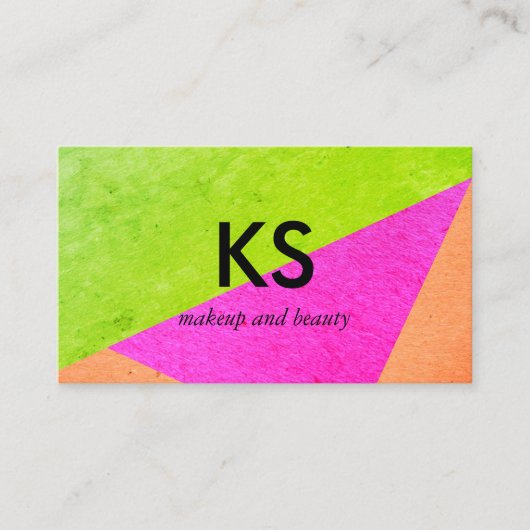 Moderne helle Farbblöcke Visitenkarte (Vorderseite)