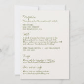 Moderne, helle Farben in einer Hochzeit Einladung (Rückseite)