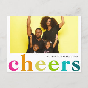 Moderne, helle Farben jubeln Neues Jahr Foto Feiertagspostkarte