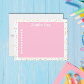 Moderne, helle Farben Konfetti Dot Note Card Mitteilungskarte