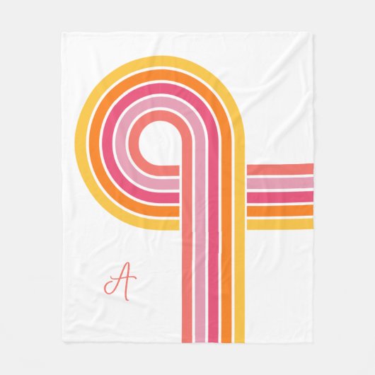 Moderne, helle Farben - Muster der Streifen Fleecedecke (Vorderseite)