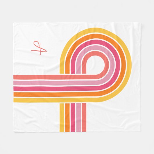 Moderne, helle Farben - Muster der Streifen Fleecedecke (Vorderseite (Horizontal))