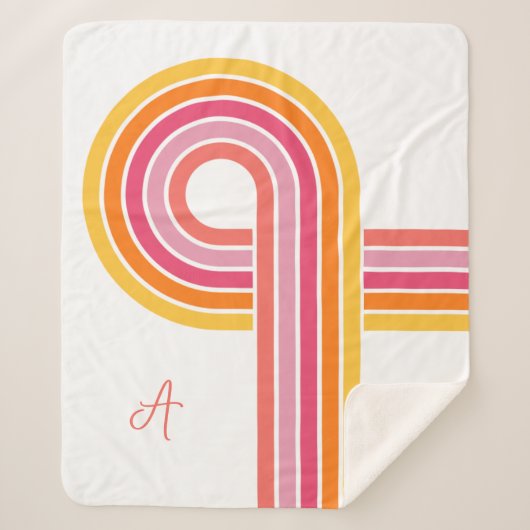 Moderne, helle Farben - Muster der Streifen Sherpadecke (Vorderseite)