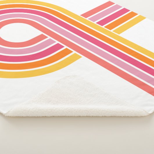 Moderne, helle Farben - Muster der Streifen Sherpadecke (3/4)