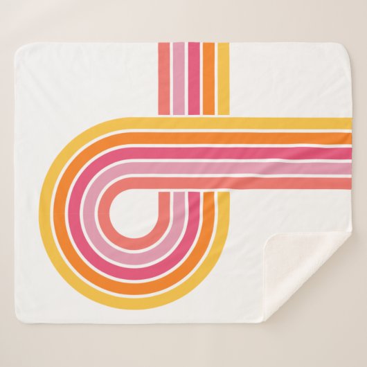 Moderne, helle Farben - Muster der Streifen Sherpadecke (Vorderseite (Horizontal))