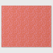 Moderne, helle Farben Orange & Pink Geschenkpapier (Flach)
