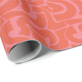 Moderne, helle Farben Orange & Pink Geschenkpapier (Rolleneckpunkt)