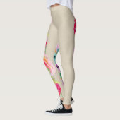 Moderne, helle Farben rustikale Wasserfarbe Leggings (Links)