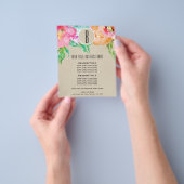 Moderne Helle Farbige Florale Wasserfarbe Flyer (Gruppe)