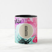 Moderne, helle Frühlingsflora Tasse (Zentrum)