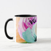 Moderne, helle Frühlingsflora Tasse (Links)